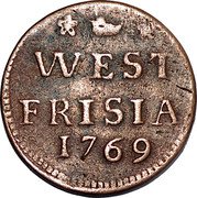 Netherlands Duit West Friesland Province 1769 Herringship KM# A125 WEST FRI SIA 1769 coin reverse Netherlands Duit West Friesland Province 1769 Herringship KM# A125 WEST FRI SIA 1769 coin reverse