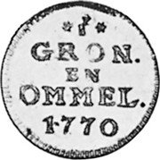 Netherlands Duit Groningen Ommeland 1770 KM# 65 GRON/ EN OMMEL 1770 coin reverse Netherlands Duit Groningen Ommeland 1770 KM# 65 GRON/ EN OMMEL 1770 coin reverse