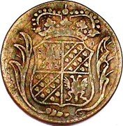 Netherlands Duit Coat of Arms Groningen Ommeland 1771 KM# 66 coin obverse Netherlands Duit Coat of Arms Groningen Ommeland 1771 KM# 66 coin obverse
