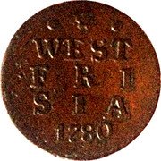 Netherlands Duit Crowned Coat of Arms 1780 Rosette KM# 145 WEST FRI SIA 1780 coin reverse Netherlands Duit Crowned Coat of Arms 1780 Rosette KM# 145 WEST FRI SIA 1780 coin reverse