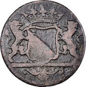 Netherlands Duit Crowned Arms of Utrecht 1790 KM# 91 coin obverse Netherlands Duit Crowned Arms of Utrecht 1790 KM# 91 coin obverse