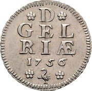 Netherlands Duit Crowned Coat of Arms of Gelderland 1756 KM# 91a D G E L R I Æ 1756 coin reverse Netherlands Duit Crowned Coat of Arms of Gelderland 1756 KM# 91a D G E L R I Æ 1756 coin reverse