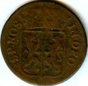 Netherlands Duit KM# 75a Gelderland Province Standart Coinage SP NOS IN DEO coin obverse Netherlands Duit KM# 75a Gelderland Province Standart Coinage SP NOS IN DEO coin obverse