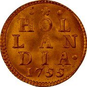 Netherlands Duit (Standing Lion) KM# 80b HOL LAN DIA coin reverse Netherlands Duit (Standing Lion) KM# 80b HOL LAN DIA coin reverse