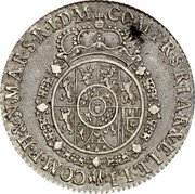 Netherlands ECU Maximilian Emmanuel Bavarian Arms 1713 KM# 33 COM P R S R I AR & ELE L L COM F H & N MAR S R I D M coin reverse Netherlands ECU Maximilian Emmanuel Bavarian Arms 1713 KM# 33 COM P R S R I AR & ELE L L COM F H & N MAR S R I D M coin reverse
