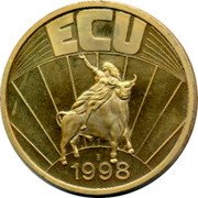 UK ECU 1998 The Royal Mint ECU 1998 coin reverse