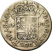 Netherlands Escalin Philip V 1710 KM# 9 BURGUND DUX BRAB ZC 17 10 coin reverse Netherlands Escalin Philip V 1710 KM# 9 BURGUND DUX BRAB ZC 17 10 coin reverse