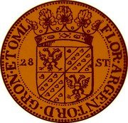 Netherlands Florijn Pattern 1673 KM# Pn11 FLOR ARGENT ORD GRON ET OM(L) (L) (AND) coin obverse Netherlands Florijn Pattern 1673 KM# Pn11 FLOR ARGENT ORD GRON ET OM(L) (L) (AND) coin obverse