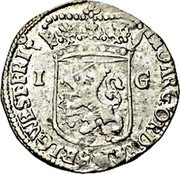 Netherlands Gulden Standing Figure West Friesland 1714 Crane KM# 97.2 MO ARG ORD FOE BELG WESTFRI 1 G coin obverse Netherlands Gulden Standing Figure West Friesland 1714 Crane KM# 97.2 MO ARG ORD FOE BELG WESTFRI 1 G coin obverse