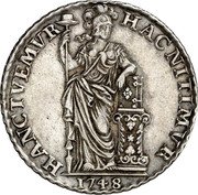Netherlands Gulden 1748 KM# 73c Holland Province Standard Coinage coin reverse