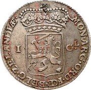Netherlands Gulden Standing Figure 1763 KM# 100 MO ARG ORD FOE(D) BELG ZEELANDIÆ 1 G L coin obverse Netherlands Gulden Standing Figure 1763 KM# 100 MO ARG ORD FOE(D) BELG ZEELANDIÆ 1 G L coin obverse