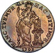 Netherlands Gulden Utrecht Province Coin 1793 KM# 102.3 HANCTVEMVR HAC NITIMVR 1762 coin reverse Netherlands Gulden Utrecht Province Coin 1793 KM# 102.3 HANCTVEMVR HAC NITIMVR 1762 coin reverse