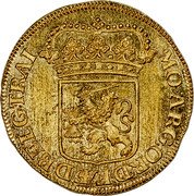 Netherlands Gulden (Goudgulden) Utrecht Province Coin 1701 KM# 102b MO ARG ORD FÆD BELG TRAI coin obverse