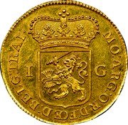 Netherlands Gulden Utrecht Standing Figure 1739 KM# 102a MO ARG ORD FAED BELG TRAI I G coin obverse Netherlands Gulden Utrecht Standing Figure 1739 KM# 102a MO ARG ORD FAED BELG TRAI I G coin obverse