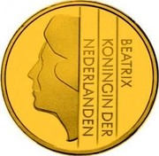 Netherlands 1 G Beatrix 2001 Prooflike KM# 205b.2 BEATRIX KONINGIN DER NEDERLANDEN coin obverse Netherlands 1 G Beatrix 2001 Prooflike KM# 205b.2 BEATRIX KONINGIN DER NEDERLANDEN coin obverse