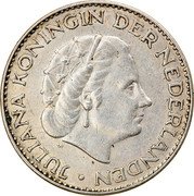 Netherlands Gulden Juliana 1966 KM# 184 JULIANA KONINGIN DER NEDERLANDEN W coin obverse Netherlands Gulden Juliana 1966 KM# 184 JULIANA KONINGIN DER NEDERLANDEN W coin obverse