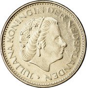Netherlands Gulden Juliana 1980 Proof KM# 184a JULIANA KONINGIN DER NEDERLANDEN coin obverse Netherlands Gulden Juliana 1980 Proof KM# 184a JULIANA KONINGIN DER NEDERLANDEN coin obverse