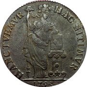 Netherlands Gulden (Standing Figure Batavian Republic) KM# 2.3 HANC TVEMVR HAC NITIMVR 1795 coin reverse Netherlands Gulden (Standing Figure Batavian Republic) KM# 2.3 HANC TVEMVR HAC NITIMVR 1795 coin reverse