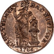 Netherlands 1 Gl VOC version 1786 KM# 139 HAC NITIMVR HANC TVEMVR 1786 coin reverse