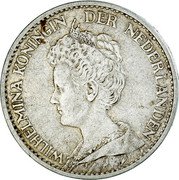 Netherlands Gulden Wilhelmina I 1916 KM# 148 WILHELMINA KONINGIN DER NEDERLANDEN coin obverse Netherlands Gulden Wilhelmina I 1916 KM# 148 WILHELMINA KONINGIN DER NEDERLANDEN coin obverse