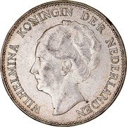 Netherlands Gulden Wilhelmina I 1938 KM# 161.1 WILHELMINA KONINGIN DER NEDERLANDEN coin obverse Netherlands Gulden Wilhelmina I 1938 KM# 161.1 WILHELMINA KONINGIN DER NEDERLANDEN coin obverse