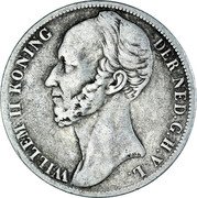 Netherlands Gulden Willem II 1847 Sword KM# 66 WILLEM II KONING - DER NEDERLANDEN G.H.V.L. coin obverse Netherlands Gulden Willem II 1847 Sword KM# 66 WILLEM II KONING - DER NEDERLANDEN G.H.V.L. coin obverse