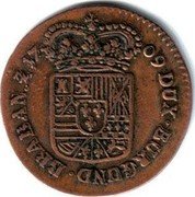 Netherlands Liard Philip V 1709 KM# 2 DUX BURGUND BRABAN Z 17 09 coin reverse Netherlands Liard Philip V 1709 KM# 2 DUX BURGUND BRABAN Z 17 09 coin reverse