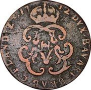 Netherlands Liard Maximilian Emanuel of Bavaria 1712 KM# 20 1712 DVX BAVARI BRABANT C FLAND Z coin reverse