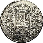 Netherlands Patagon Philip V 1705 Hand KM# 130 BURGUND DVX BRABANT Z C 17 05 coin reverse Netherlands Patagon Philip V 1705 Hand KM# 130 BURGUND DVX BRABANT Z C 17 05 coin reverse