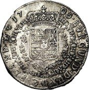Netherlands Patagon Philip V 1705 KM# 106 BURGUND DVX C FLAND Z 17 05 coin reverse Netherlands Patagon Philip V 1705 KM# 106 BURGUND DVX C FLAND Z 17 05 coin reverse