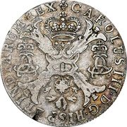 Netherlands Patagon Saint Andrew's cross 1709 KM# 108 CAROLUS III D G HISP ET INDIARUM REX coin obverse
