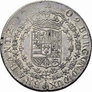 Netherlands Patagon Felipe V 1709 Lion rampant left KM# 10 BURGUND DUX BRABANT ZC coin reverse