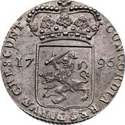 Netherlands Rijksdaalder Bavarian Republic 1796 KM# 10.5 CONCORDIA RES PARVÆ CRESCUNT 17 96 coin obverse Netherlands Rijksdaalder Bavarian Republic 1796 KM# 10.5 CONCORDIA RES PARVÆ CRESCUNT 17 96 coin obverse
