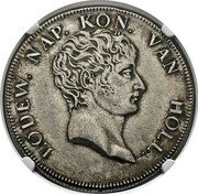 Netherlands Rijksdaalder Louis Napoleon 1809 KM# 37 LODEW. NAP. KON. VAN HOLL coin obverse
