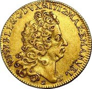 Netherlands Souverain D'or Maximilian Emmanuel of Bavaria 1712 KM# 25 MAX. EMANVEL - V. B. S. P. B. L. L. &. G. DVX 1712 . coin obverse Netherlands Souverain D'or Maximilian Emmanuel of Bavaria 1712 KM# 25 MAX. EMANVEL - V. B. S. P. B. L. L. &. G. DVX 1712 . coin obverse