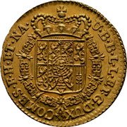 Netherlands Souverain ou Lion D'or Maximilian Emanuel of Bavaria 1712 KM# 24 U B B L L ET G DUX COMES F H ET NA coin reverse Netherlands Souverain ou Lion D'or Maximilian Emanuel of Bavaria 1712 KM# 24 U B B L L ET G DUX COMES F H ET NA coin reverse
