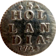 Netherlands Stuiver Wapenstuiver 1724 KM# 85 HOL LAN DIA 1724 coin reverse