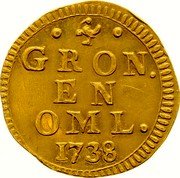 Netherlands Stuiver Bezemstuiver 1738 KM# 55a GRON. EN OML. 1738 coin obverse Netherlands Stuiver Bezemstuiver 1738 KM# 55a GRON. EN OML. 1738 coin obverse