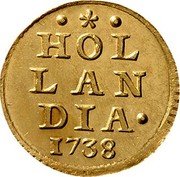 Netherlands Stuiver Bezemstuiver 1738 KM# 91a HOL LAN DIA. 1738 coin reverse Netherlands Stuiver Bezemstuiver 1738 KM# 91a HOL LAN DIA. 1738 coin reverse