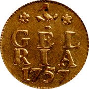 Netherlands Stuiver 1757 KM# 92 Gelderland Province Standart Coinage coin reverse