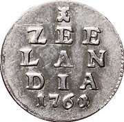 Netherlands Stuiver Bezemstuiver 1760 0.9 gram examples known to exist KM# 95 1 S coin reverse Netherlands Stuiver Bezemstuiver 1760 0.9 gram examples known to exist KM# 95 1 S coin reverse