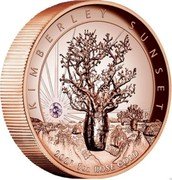 Australia 1000 Dollars Kimberley Sunset. Argyle Pink Diamond 2021 P KIMBERLEY SUNSET 2021 5 OZ ROSE GOLD coin reverse Australia 1000 Dollars Kimberley Sunset. Argyle Pink Diamond 2021 P KIMBERLEY SUNSET 2021 5 OZ ROSE GOLD coin reverse