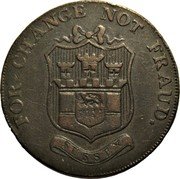 UK 1/2 Penny (Kent - Lamberhurst. I. Gibbs) FOR CHANGE NOT FRAUD SUSSEX coin obverse UK 1/2 Penny (Kent - Lamberhurst. I. Gibbs) FOR CHANGE NOT FRAUD SUSSEX coin obverse