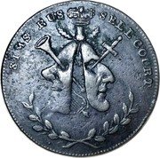 UK 1/2 Penny (Middlesex - Sims' . David Garrick) SIMS RUS SELL COURT coin reverse UK 1/2 Penny (Middlesex - Sims' . David Garrick) SIMS RUS SELL COURT coin reverse