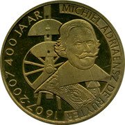 Netherlands 1/2 ruyter (400 th anniversary of M.A de Ruyter) 400 JAAR MICHIEL ADRIAENSZ DE RUYTER 1607 - 2007 coin obverse