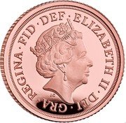 UK 1/2 Sovereign Elizabeth II Platinum Jubilee 2022 J.C ELIZABETH II DEI GRA REGINA FID DEF coin obverse UK 1/2 Sovereign Elizabeth II Platinum Jubilee 2022 J.C ELIZABETH II DEI GRA REGINA FID DEF coin obverse