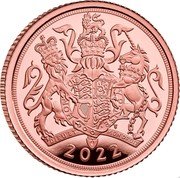 UK 1/2 Sovereign Elizabeth II Platinum Jubilee 2022 TN 2022 coin reverse UK 1/2 Sovereign Elizabeth II Platinum Jubilee 2022 TN 2022 coin reverse