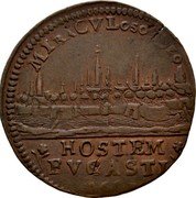 Netherlands 1 Braspenning Decimal Coinage MIRACVLOSO DEO HOSTEM EVGASTI coin reverse