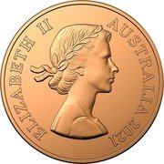 Australia One Dollar 110th Anni. of Australian Penny 2021 Two coin set ELIZABETH II AUSTRALIA 2021 coin obverse Australia One Dollar 110th Anni. of Australian Penny 2021 Two coin set ELIZABETH II AUSTRALIA 2021 coin obverse