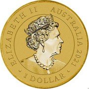 Australia 1 Dollar Dreaming Down Under Tasmanian devil 2021 P ELIZABETH II 2021 AUSTRALIA 1 DOLLAR JC coin obverse Australia 1 Dollar Dreaming Down Under Tasmanian devil 2021 P ELIZABETH II 2021 AUSTRALIA 1 DOLLAR JC coin obverse